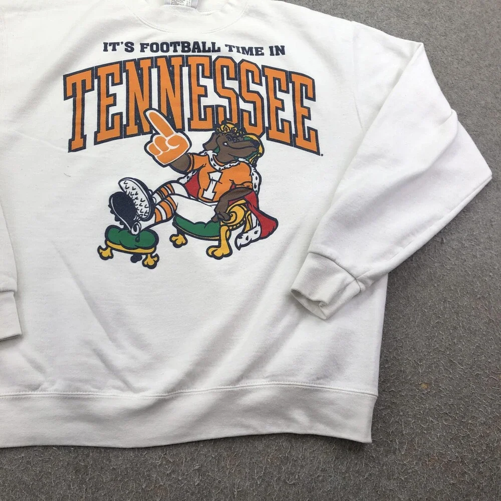 Tennessee Volunteers Sweatshirt Mens Large White NCAA Football Graphic Champion